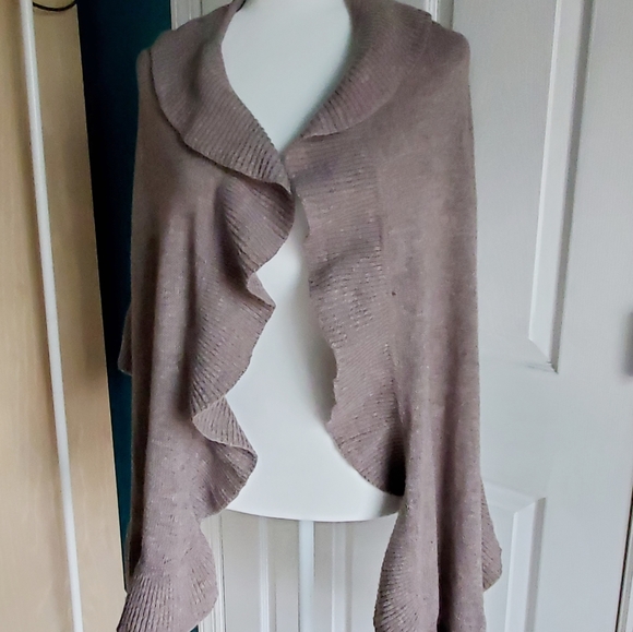 H&M shrug sweater shawl Brown Beige - Picture 4 of 14